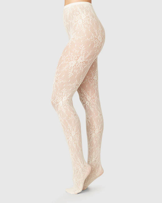 Ivory Rosa Lace Tights