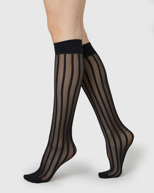 Siri Stripe Knee High Tights