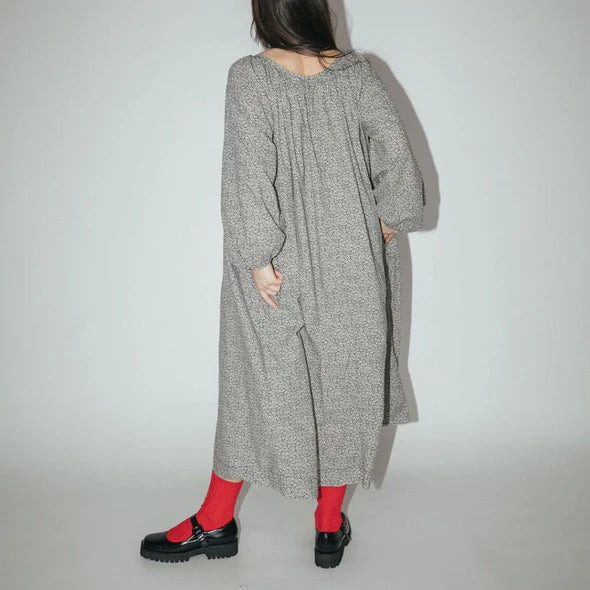 Floral Long Olive Dress