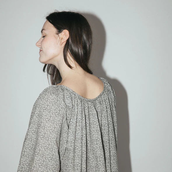 Floral Long Olive Dress