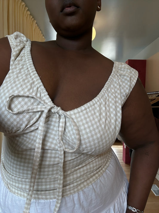 Gingham Polly Top