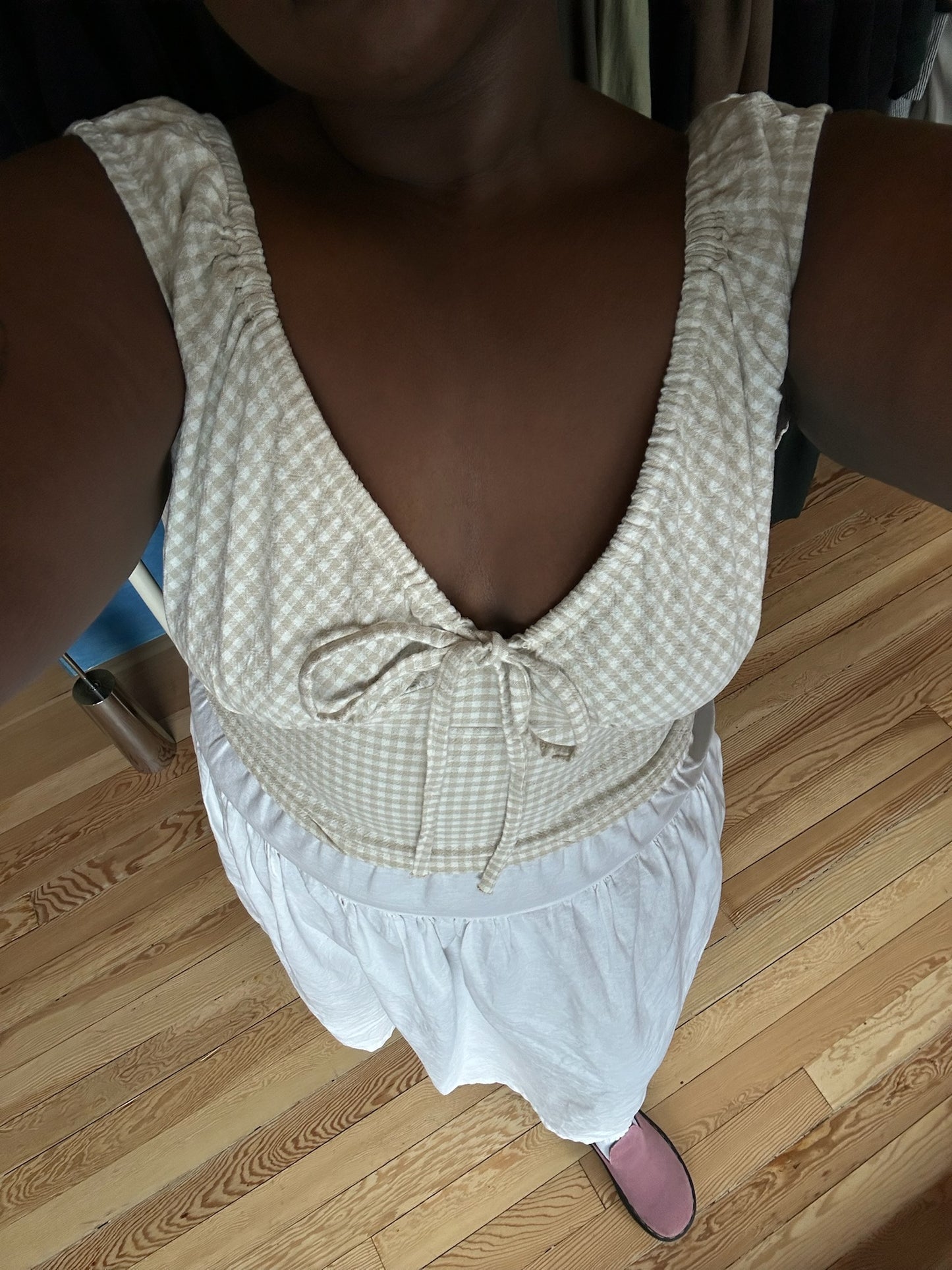 Gingham Polly Top