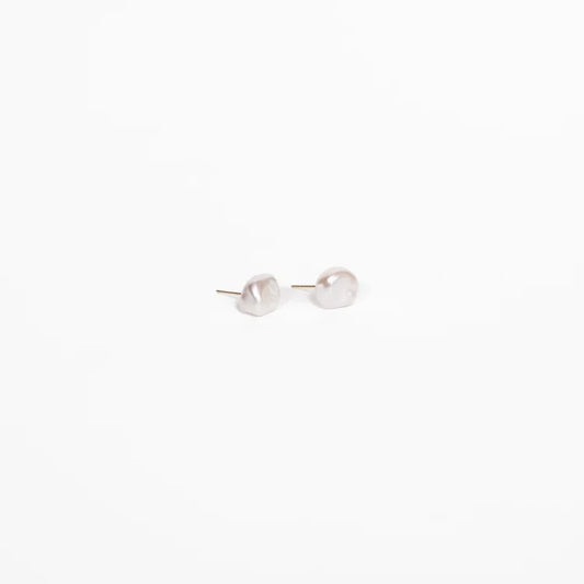 White Baroque Studs