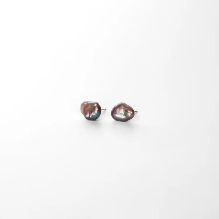 Warm Purple Baroque Studs