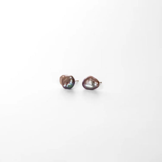 Warm Purple Baroque Studs