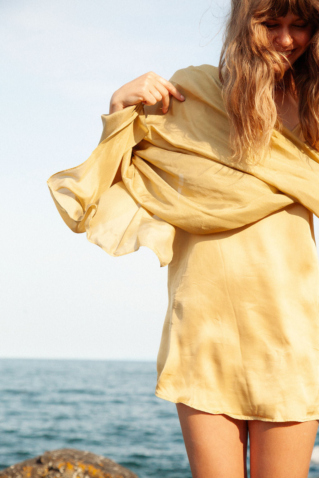 Big Gold Silk Scarf
