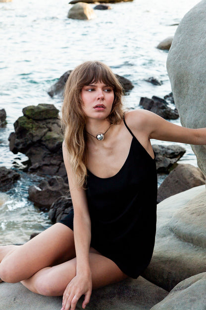 Black Silk Dress