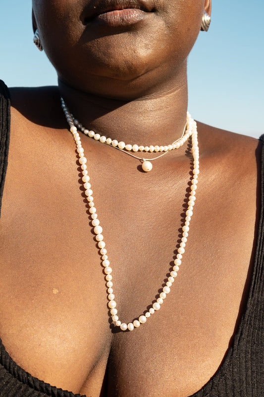 Short Bubble Pearl Strand