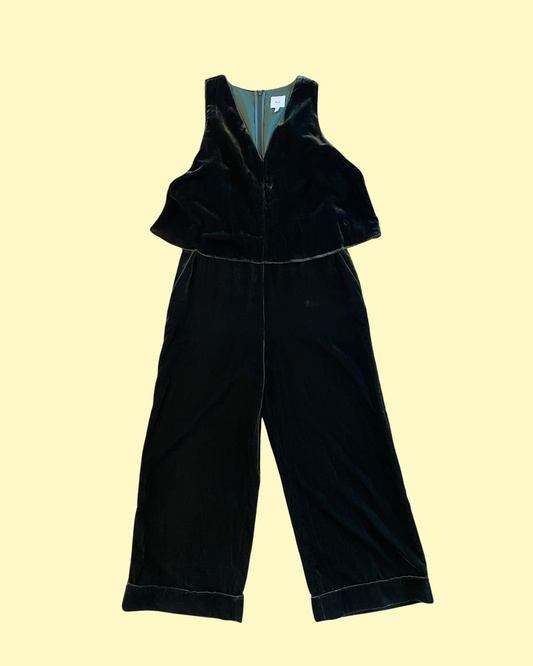 Green Velvet Jumpsuit