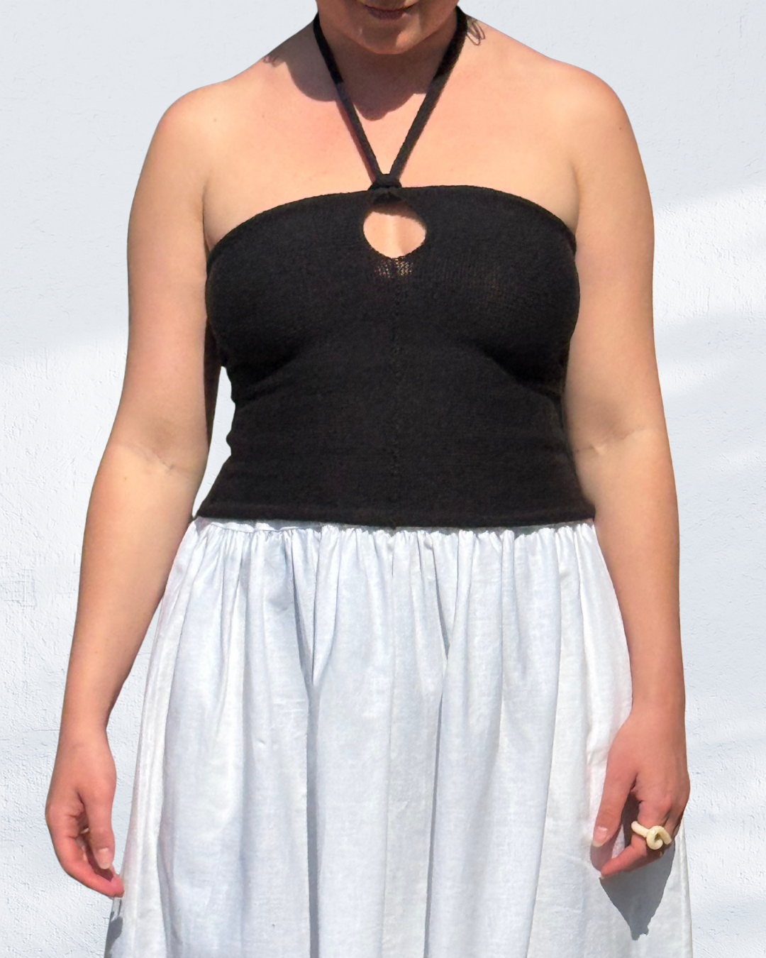 Black Peek A Boo Top