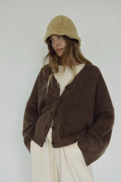 Umber V Neck Cardi