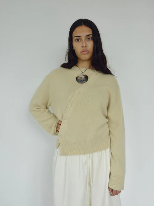 Wheat Asymmetric Knit
