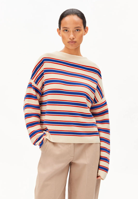 Oatmilk Striped Sweater