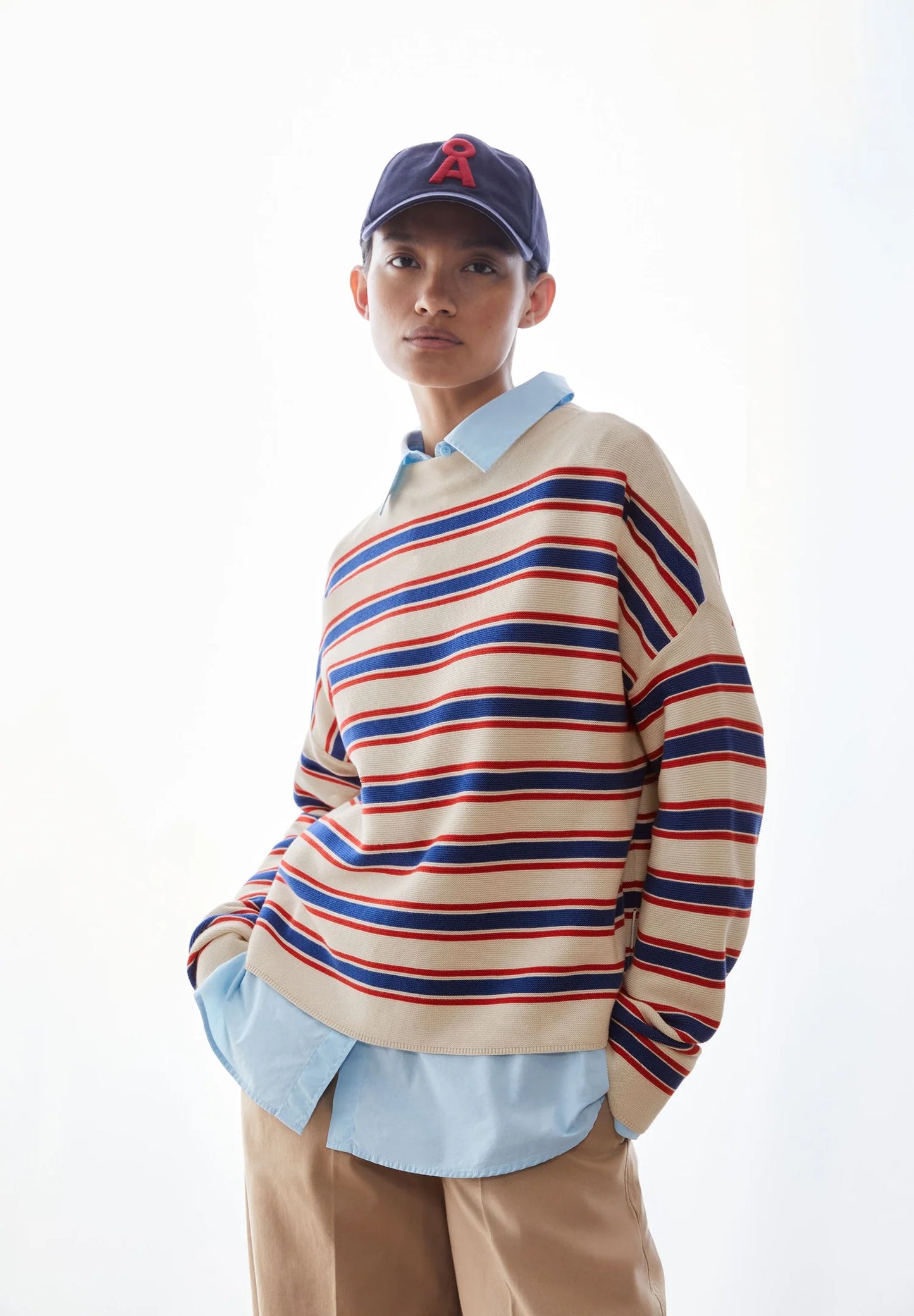Oatmilk Striped Sweater