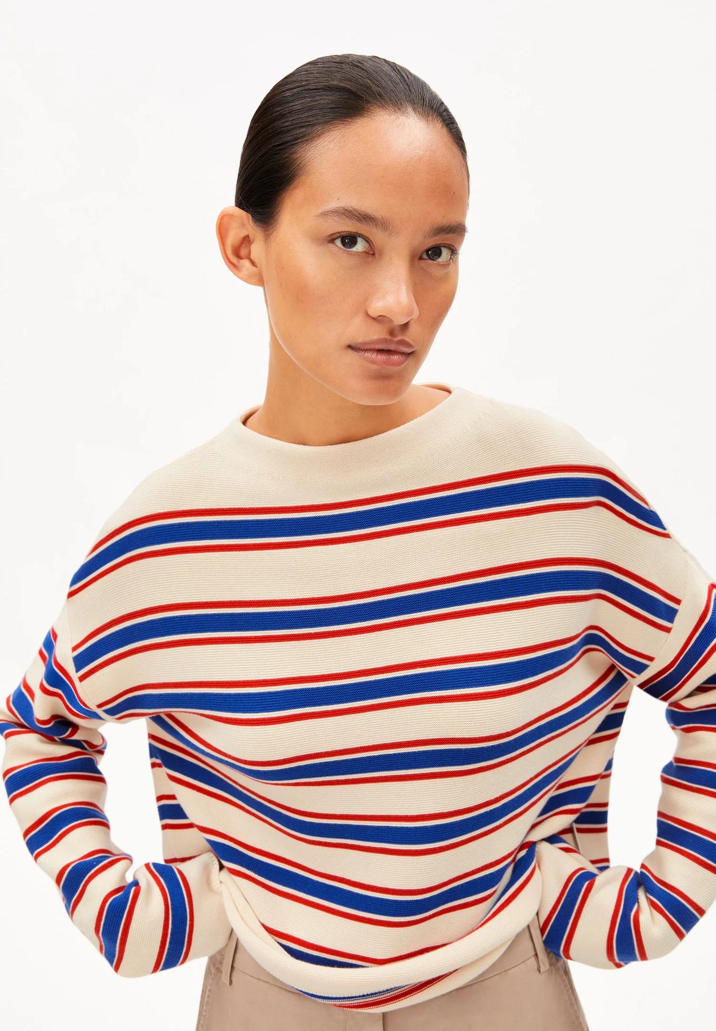 Oatmilk Striped Sweater