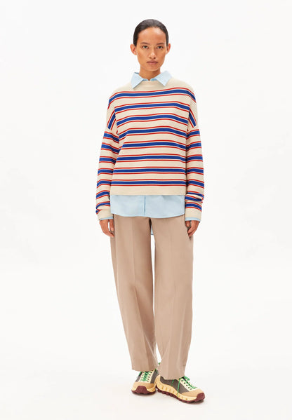 Oatmilk Striped Sweater