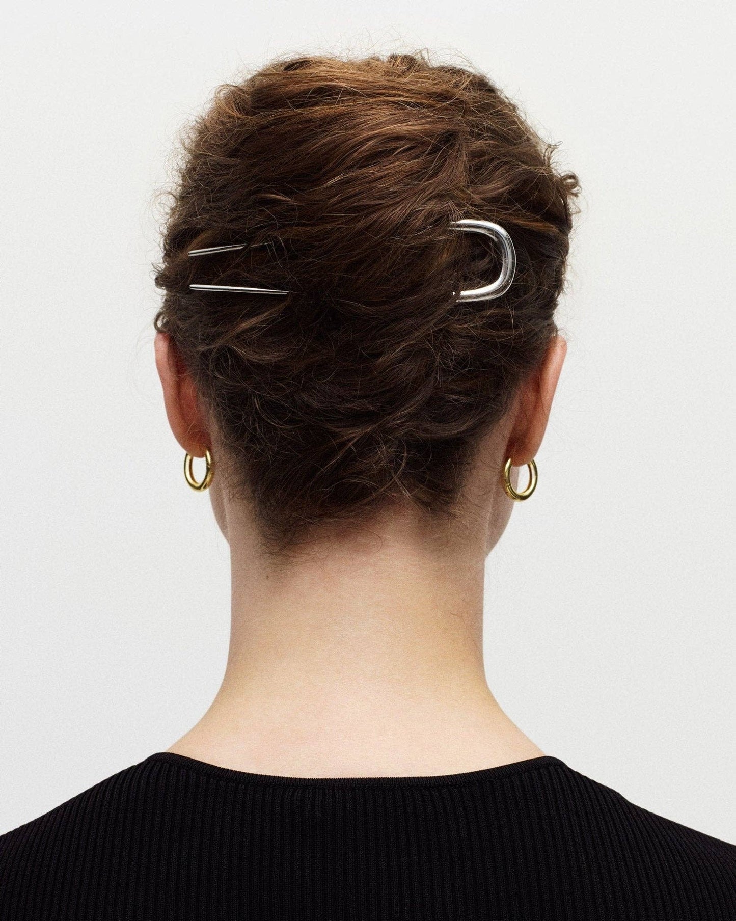 Silver Midi French Hair Pin