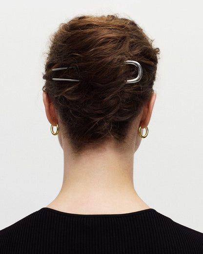 Silver Midi French Hair Pin
