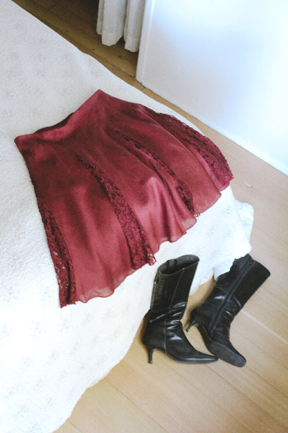 Bordeaux Midi Skirt