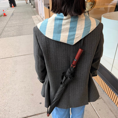 Blue Stripe Lily Scarf