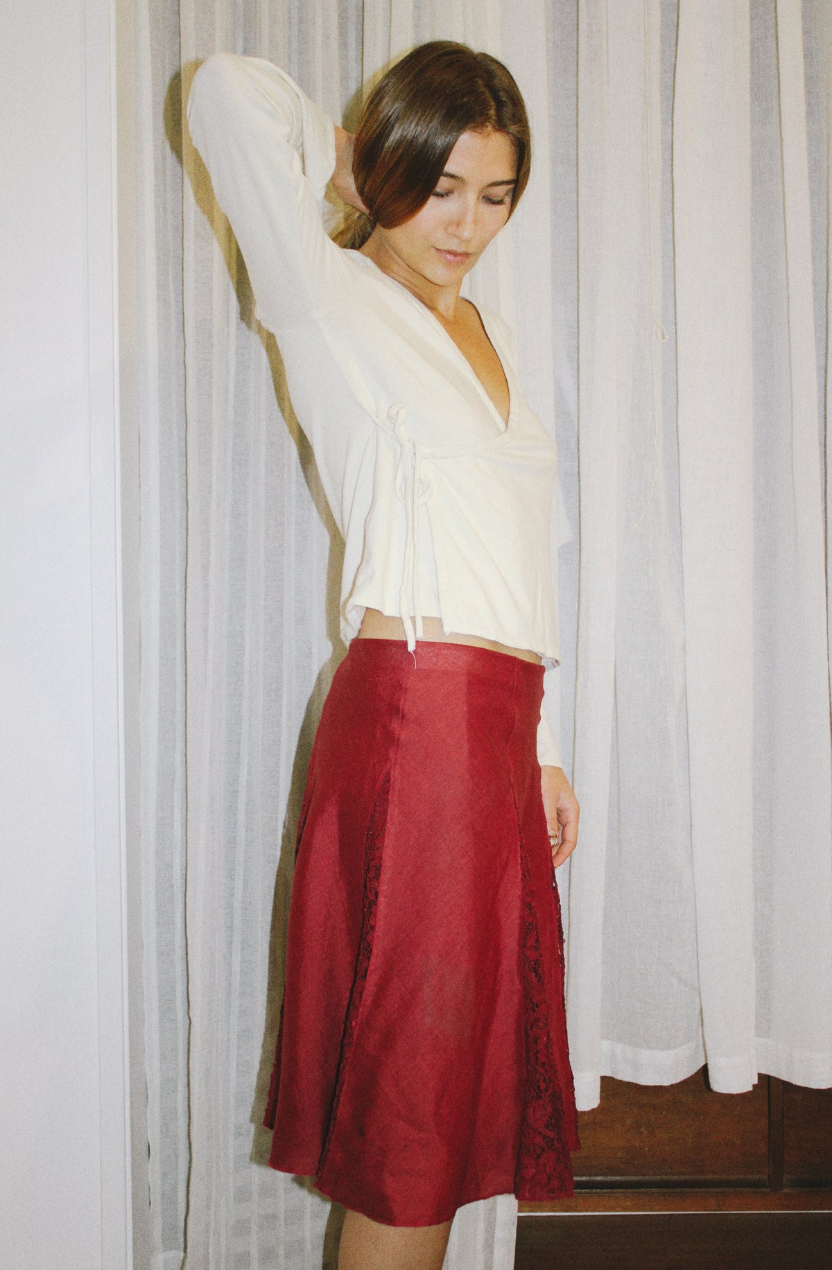 Bordeaux Midi Skirt