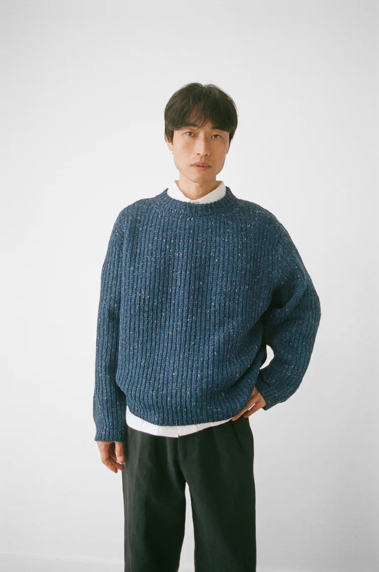 Cobalt Fisherman Knit