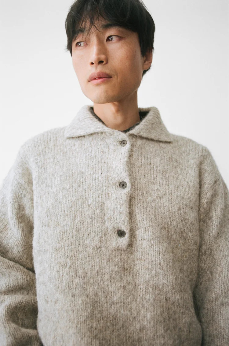 Ashy Brown Alpaca Polo