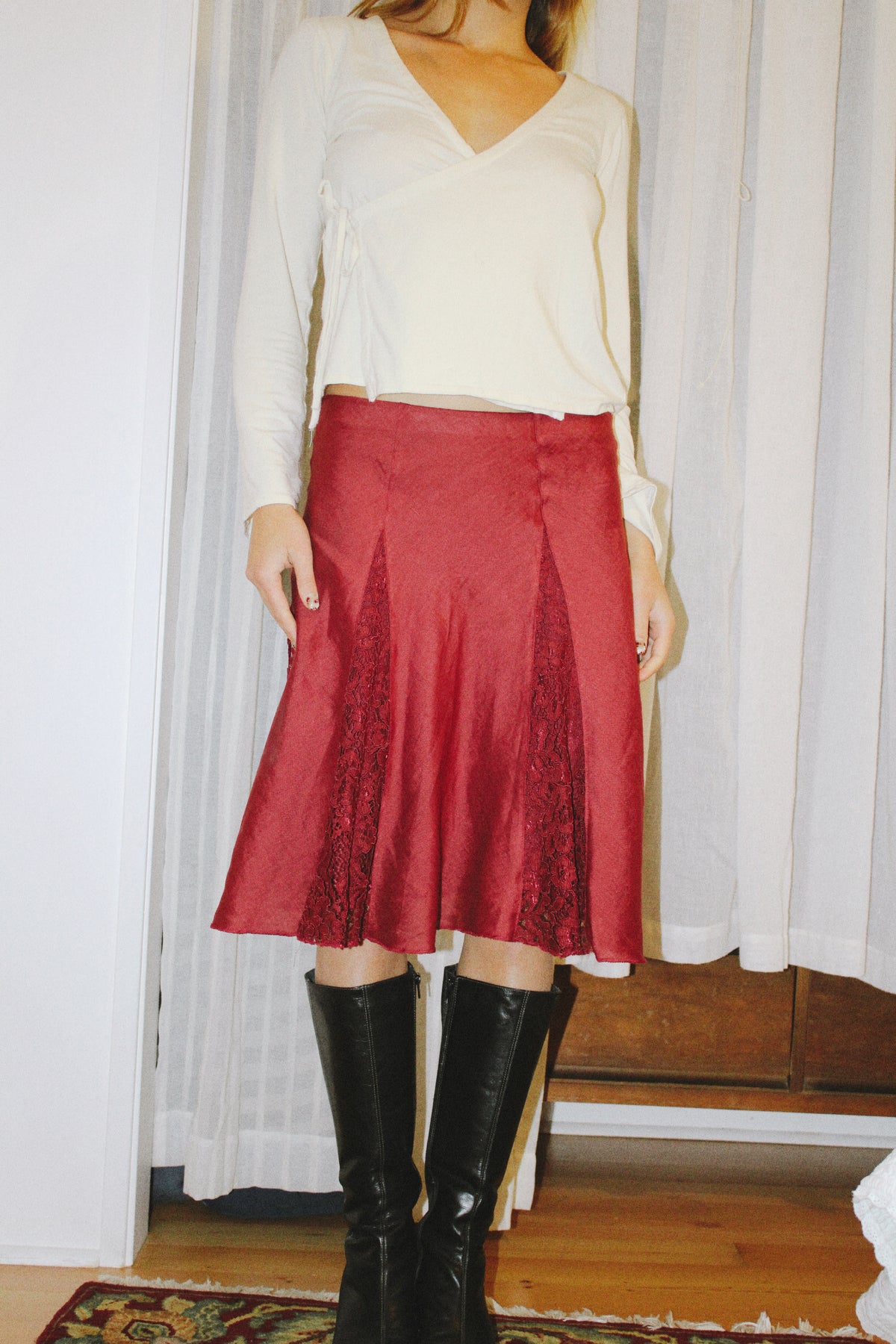 Bordeaux Midi Skirt