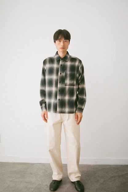 Black Melange Check Café Shirt