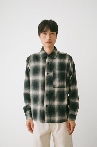 Black Melange Check Café Shirt