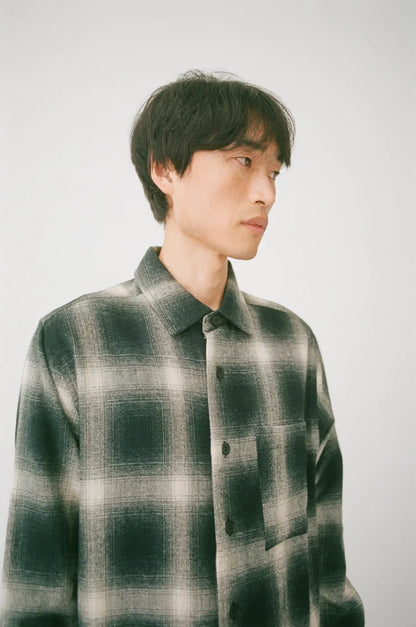 Black Melange Check Café Shirt