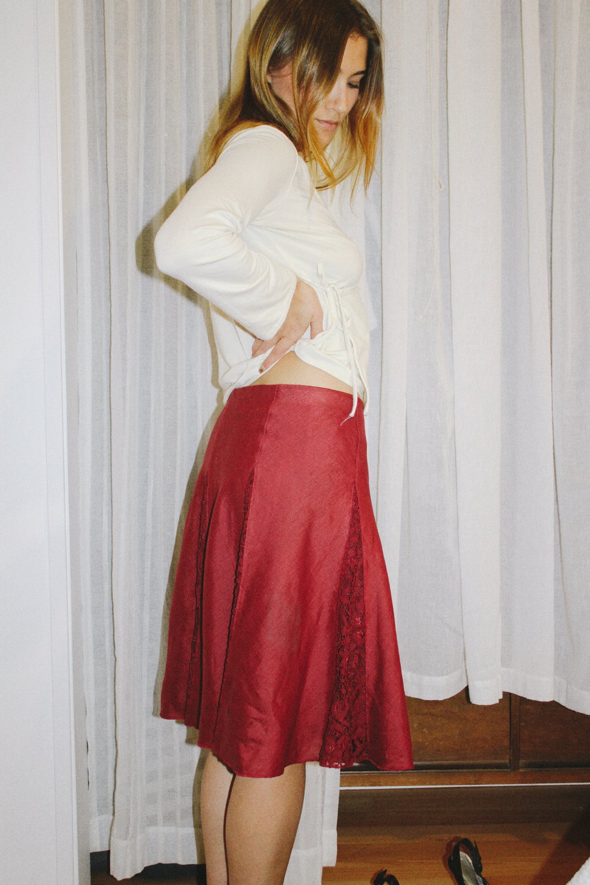 Bordeaux Midi Skirt