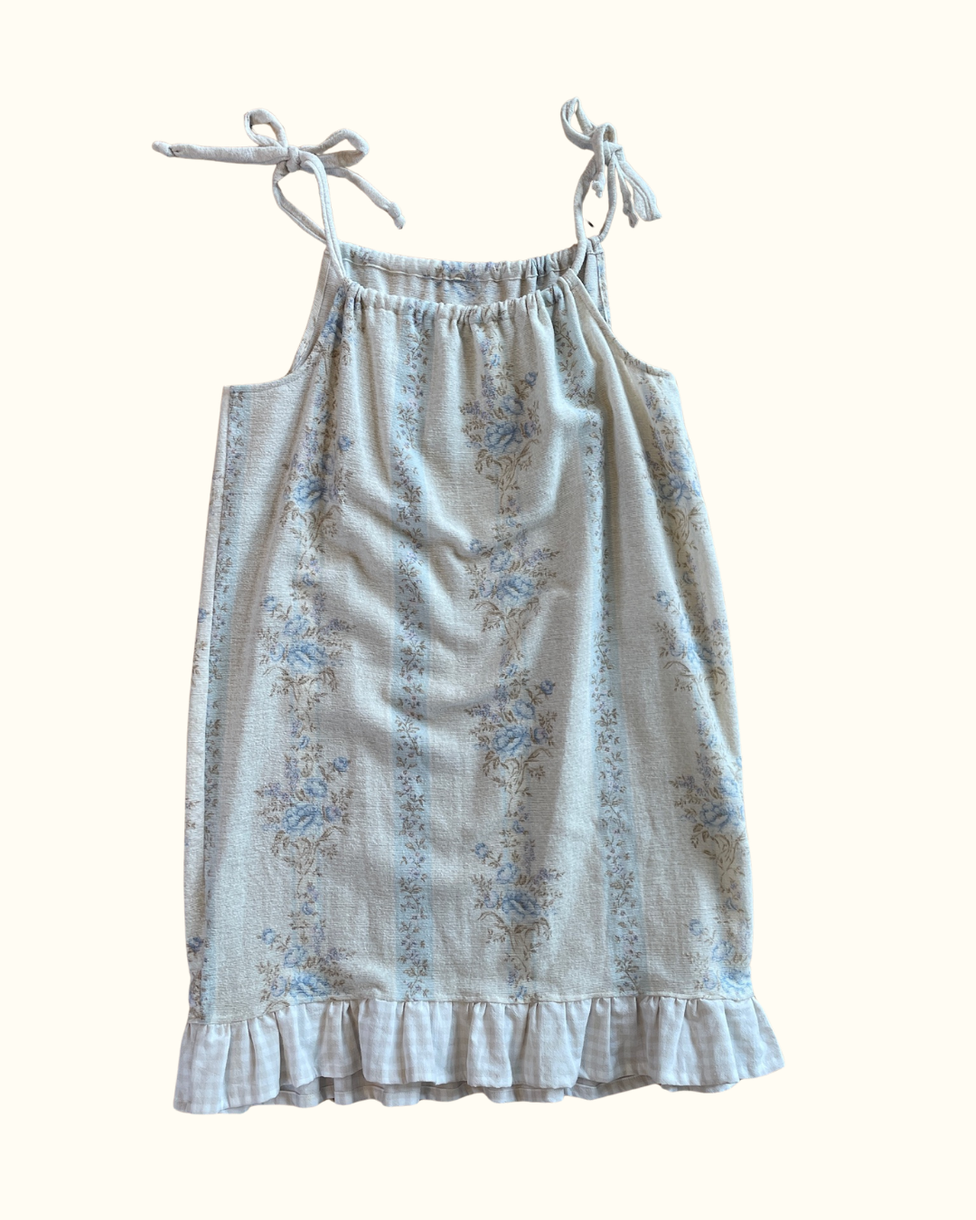 Floral/Gingham Sheet Dress