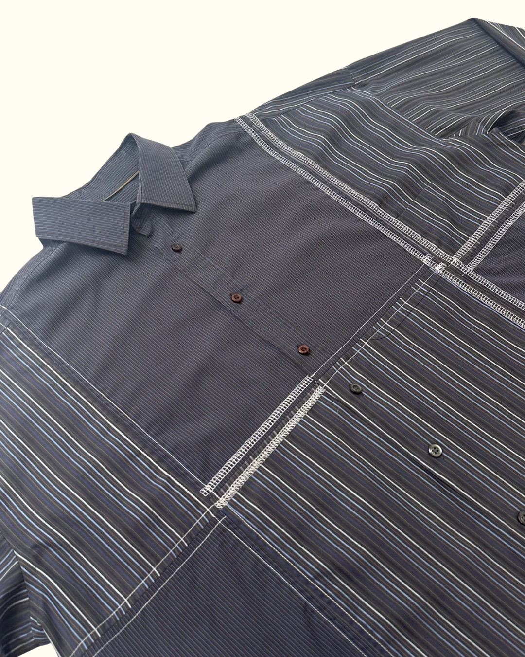 Blue/Grey Working Class Button Up
