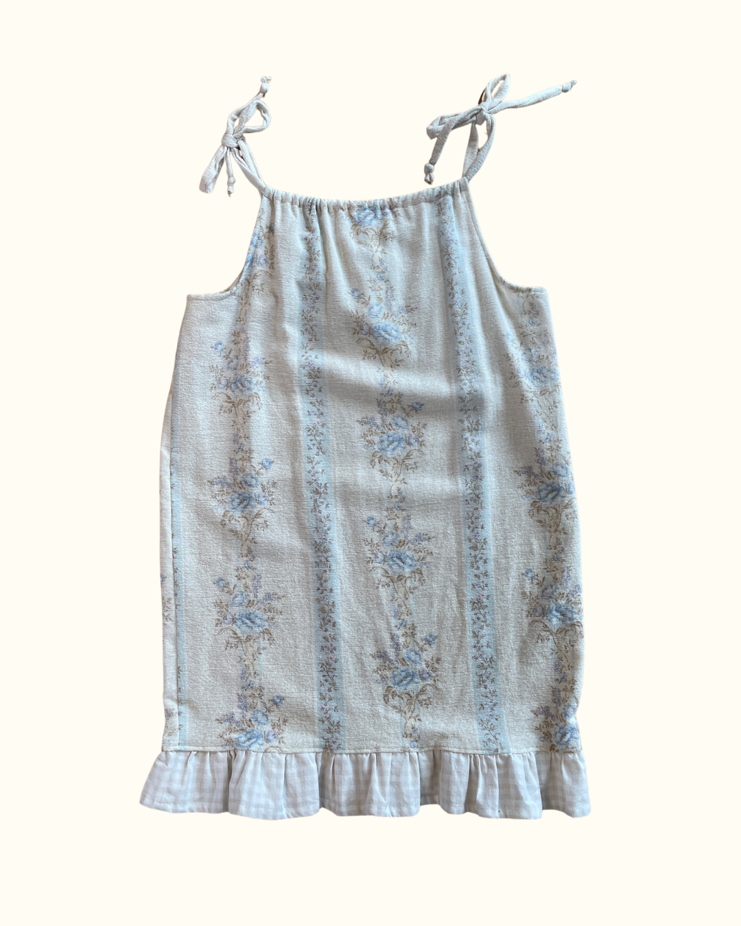 Floral/Gingham Sheet Dress