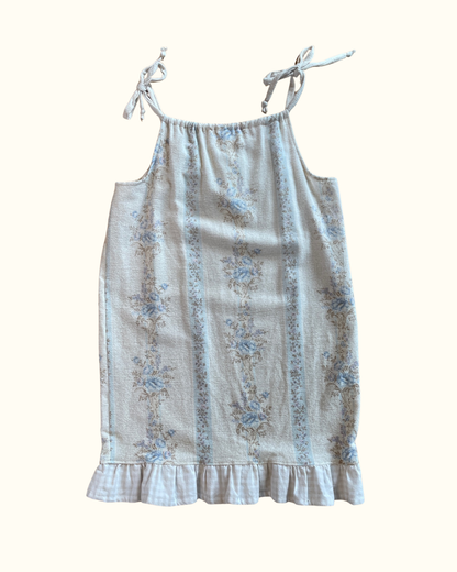 Floral/Gingham Sheet Dress