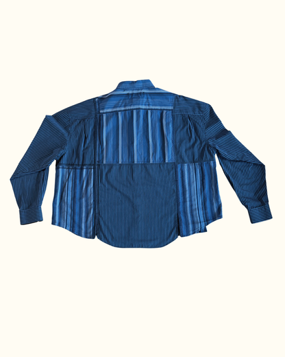Blue Stripe Working Class Button Up