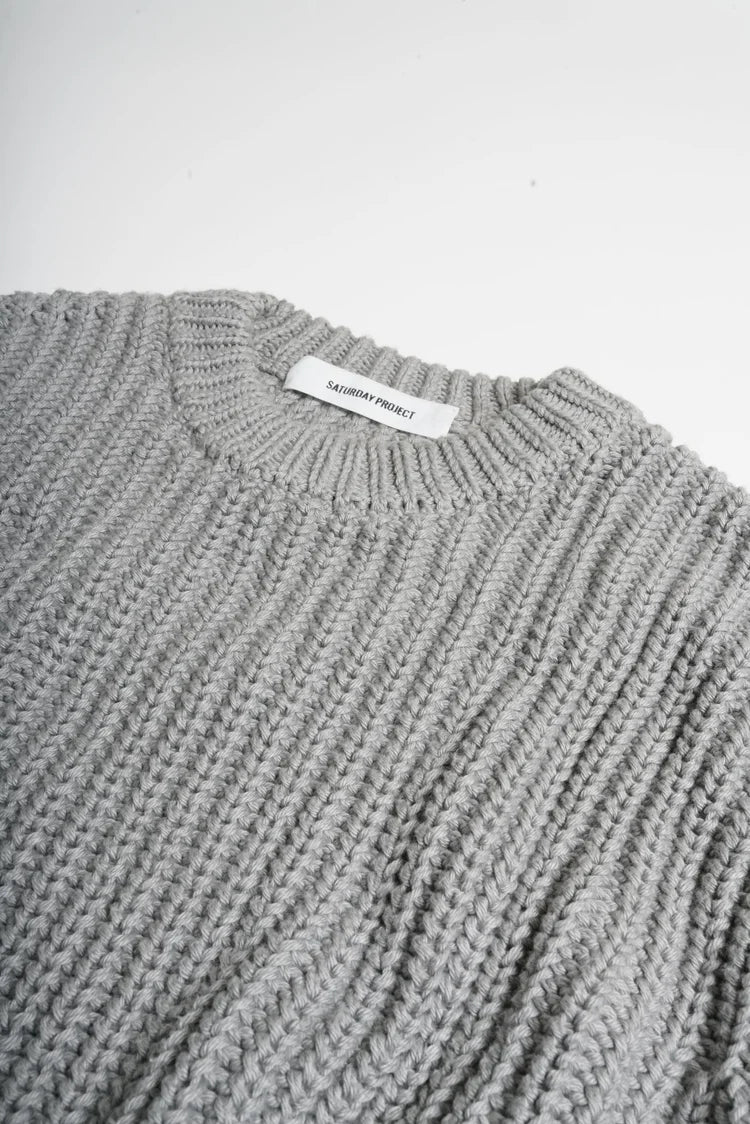 Slate Fisherman Knit