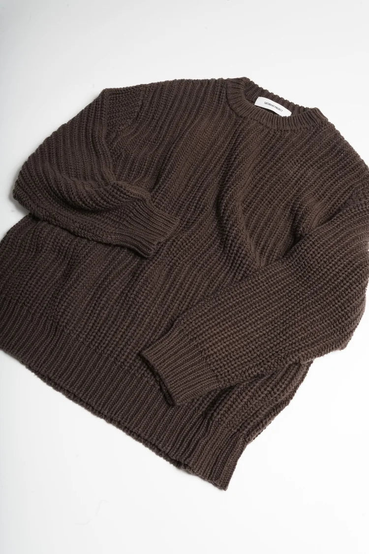 Chestnut Fisherman Knit