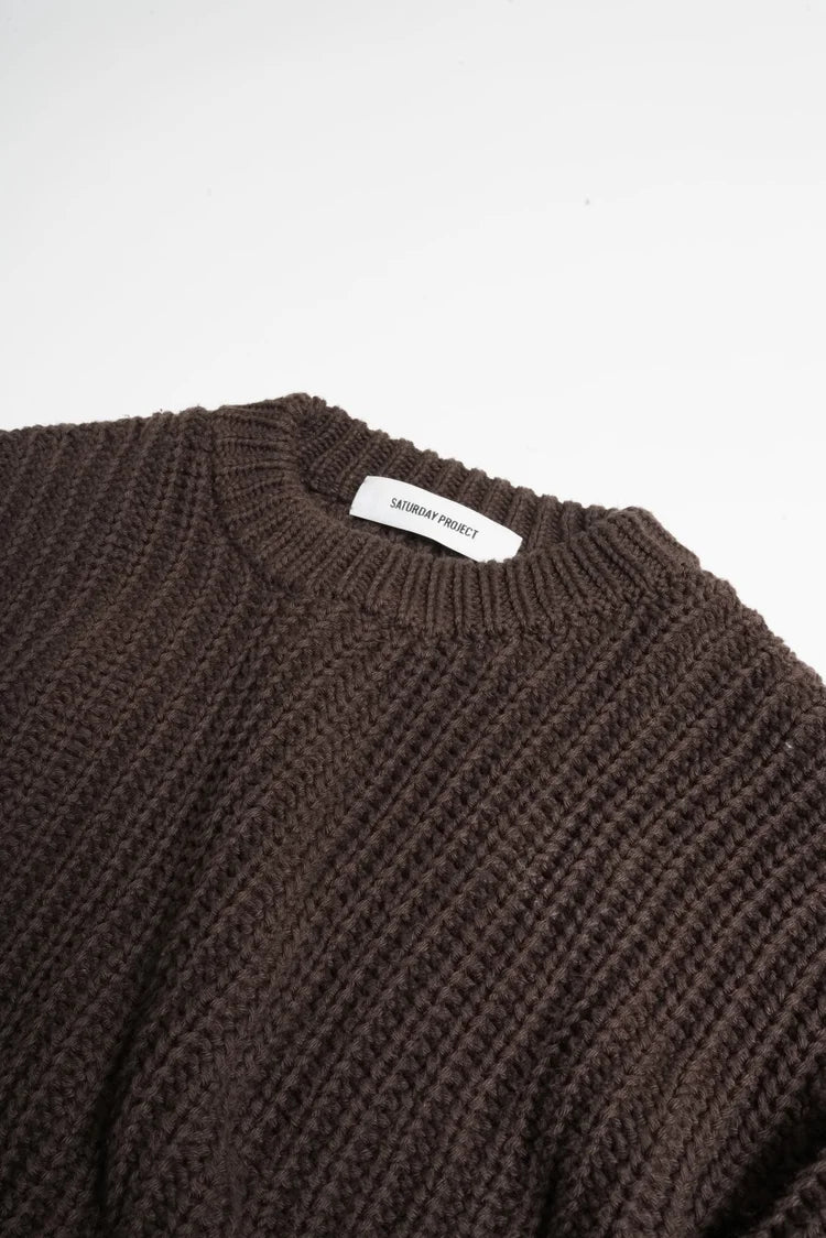 Chestnut Fisherman Knit