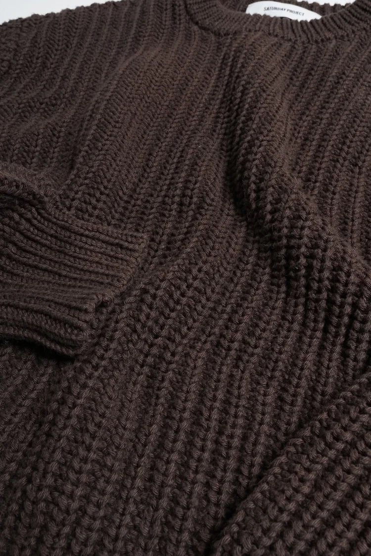 Chestnut Fisherman Knit