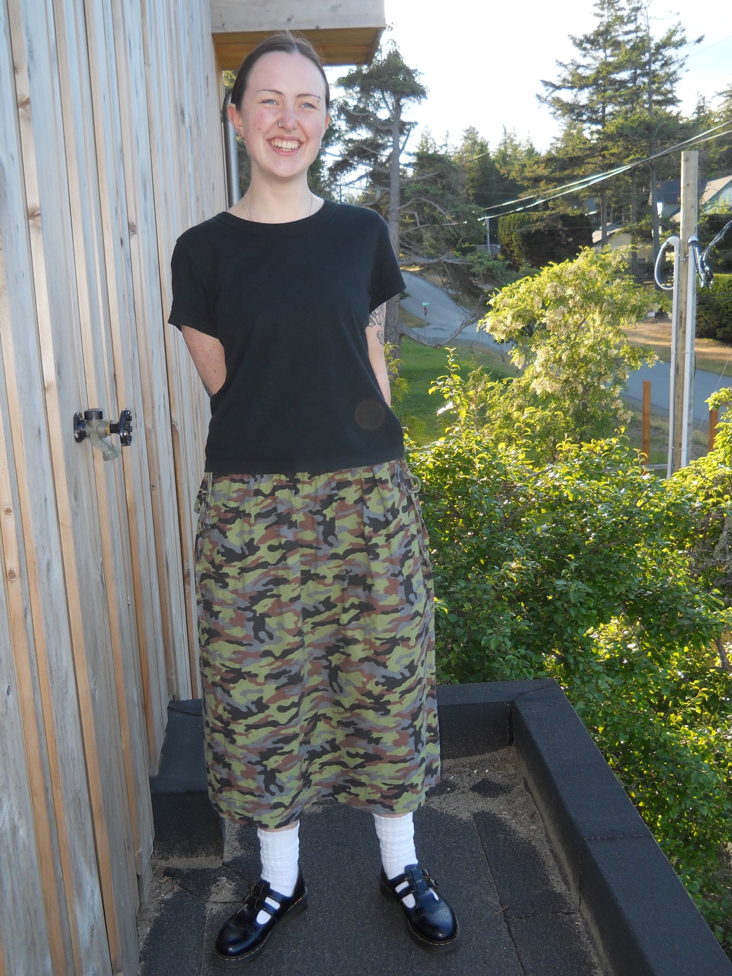 Camo Midi Skirt