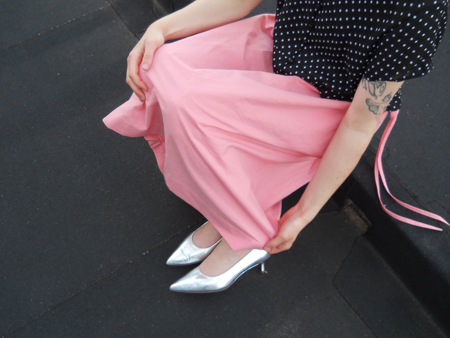 Hot Pink Midi Skirt