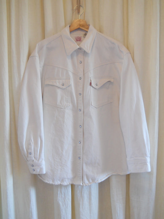 Off White Denim Shirt Jacket