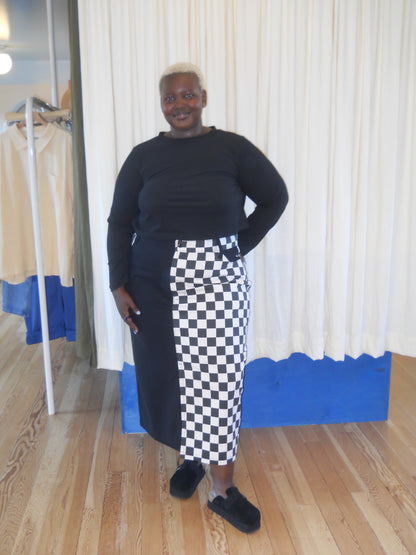 B/W Checkered Jennifer Skirt