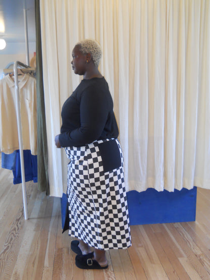 B/W Checkered Jennifer Skirt