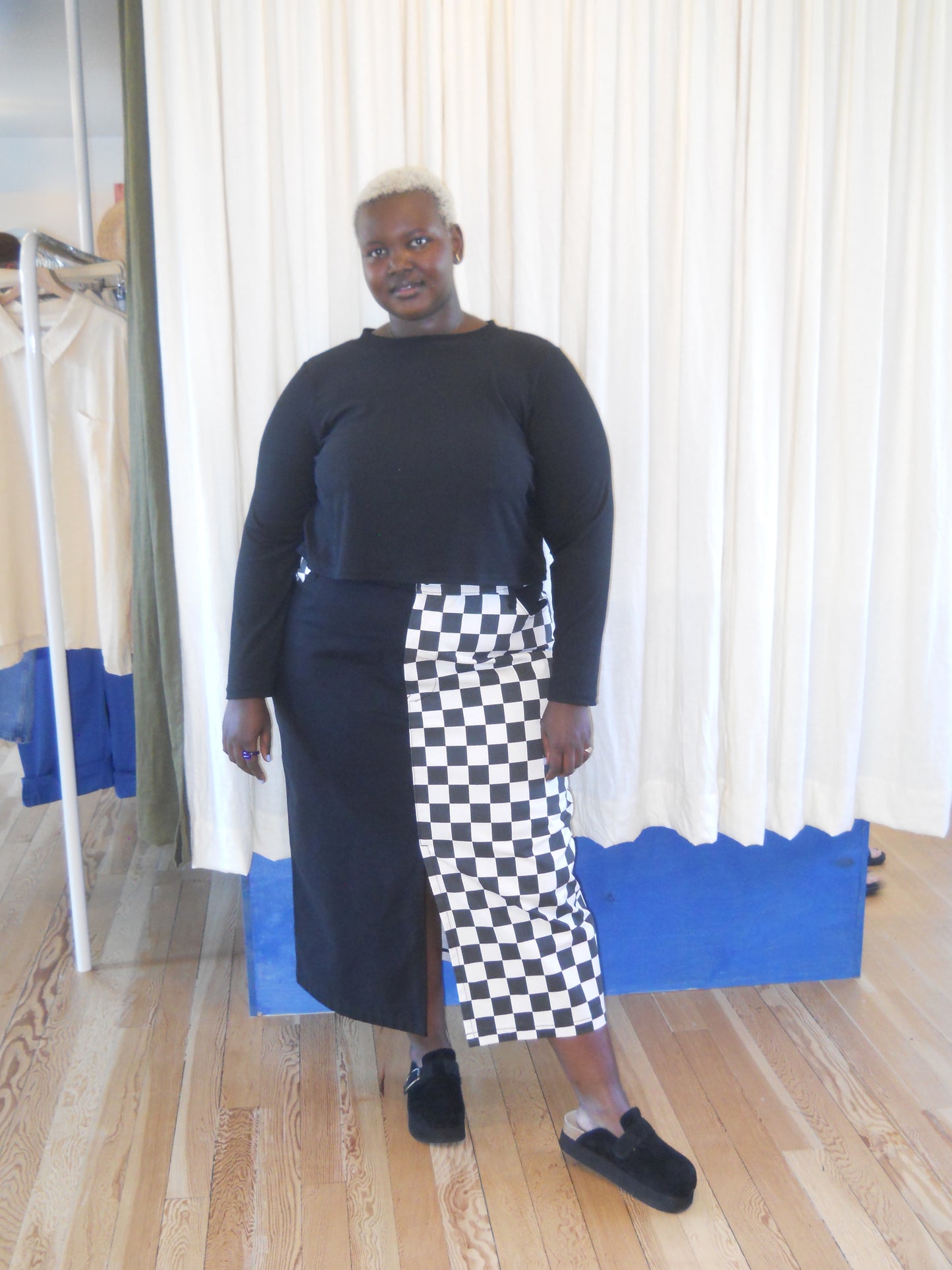 B/W Checkered Jennifer Skirt