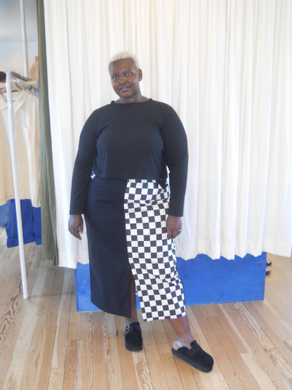 B/W Checkered Jennifer Skirt