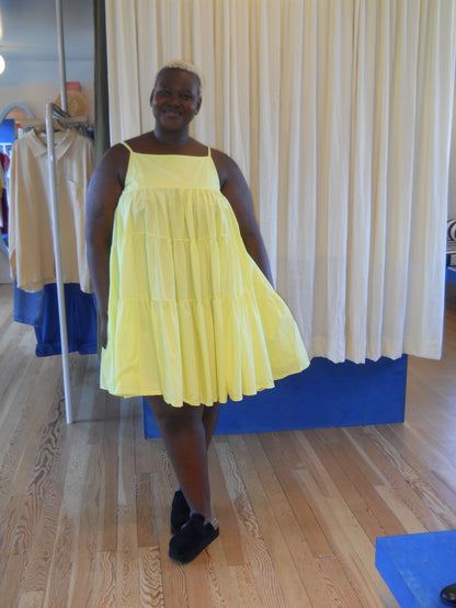 Hand Dyed Yellow Celia Dress