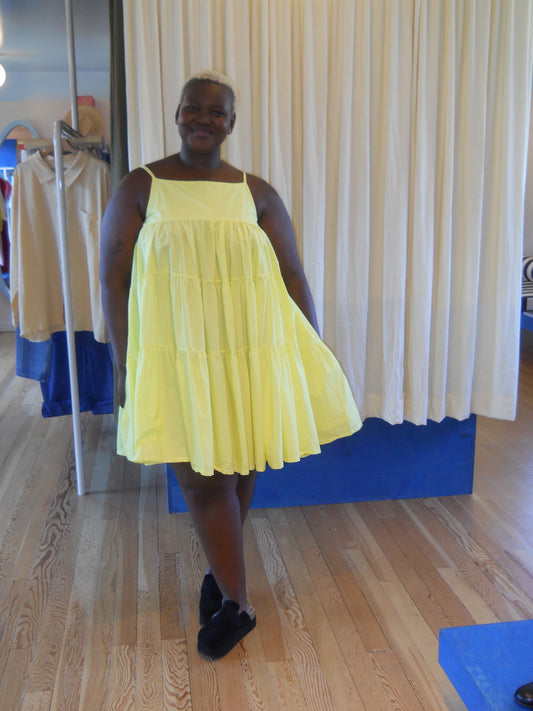 Hand Dyed Yellow Celia Dress